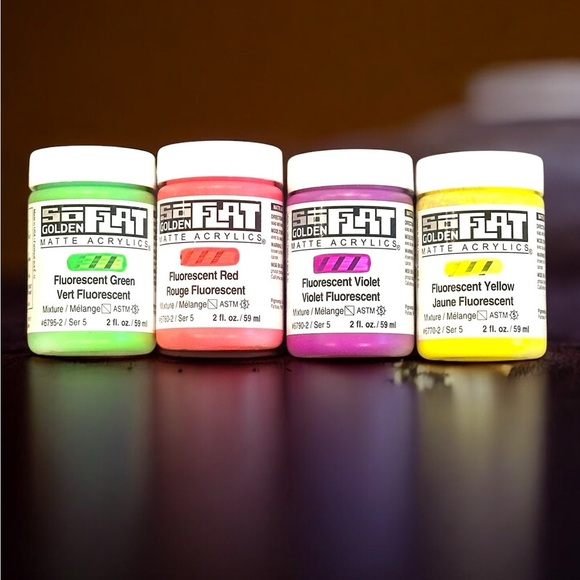 Lot of 13 Golden SoFlat Matte Acrylic 2 oz Paint Jars, Swapping is available - Picture 2 of 4